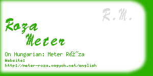 roza meter business card